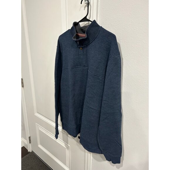 Orvis Long Sleeve Mock Neck Quarter Zip Pullover Sweater Blue Size XXL Outerwear - Picture 3 of 11